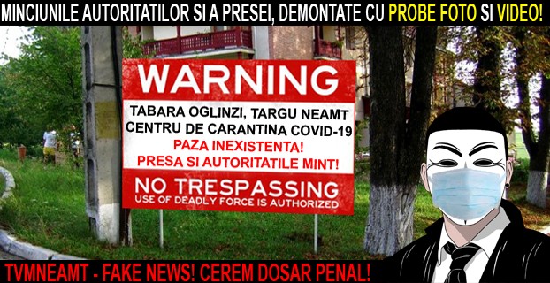 Centrul de carantina COVID-19 Oglinzi – FOTO si VIDEO cu minciunile autoritatilor!