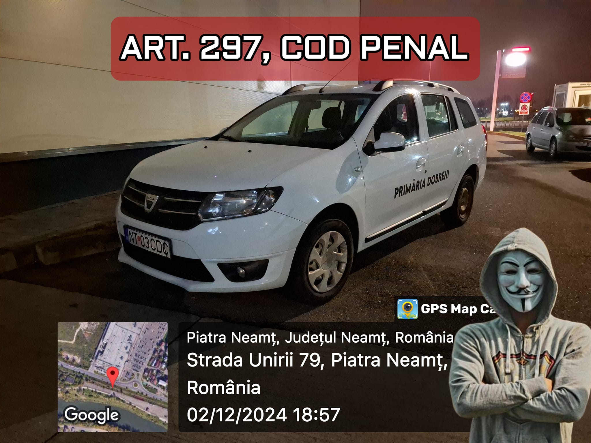 Abuz in serviciu la Primaria Dobreni cu masinile institutiei