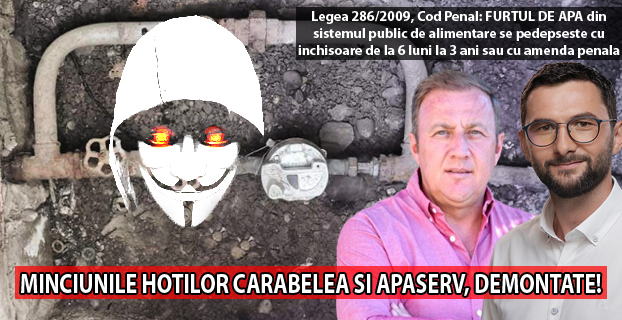 Furtul de apa al primarului Carabelea si scuzele mincinoase, demontate in detaliu!