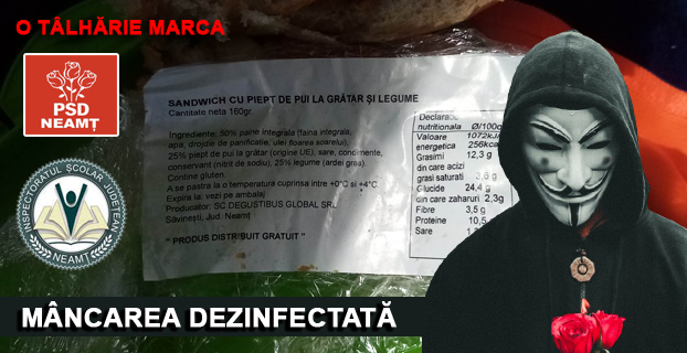 Mancarea dezinfectata – TALHARII PENALE marca Florentina Moise si Alexandru Topor (PSD Piatra Neamt)