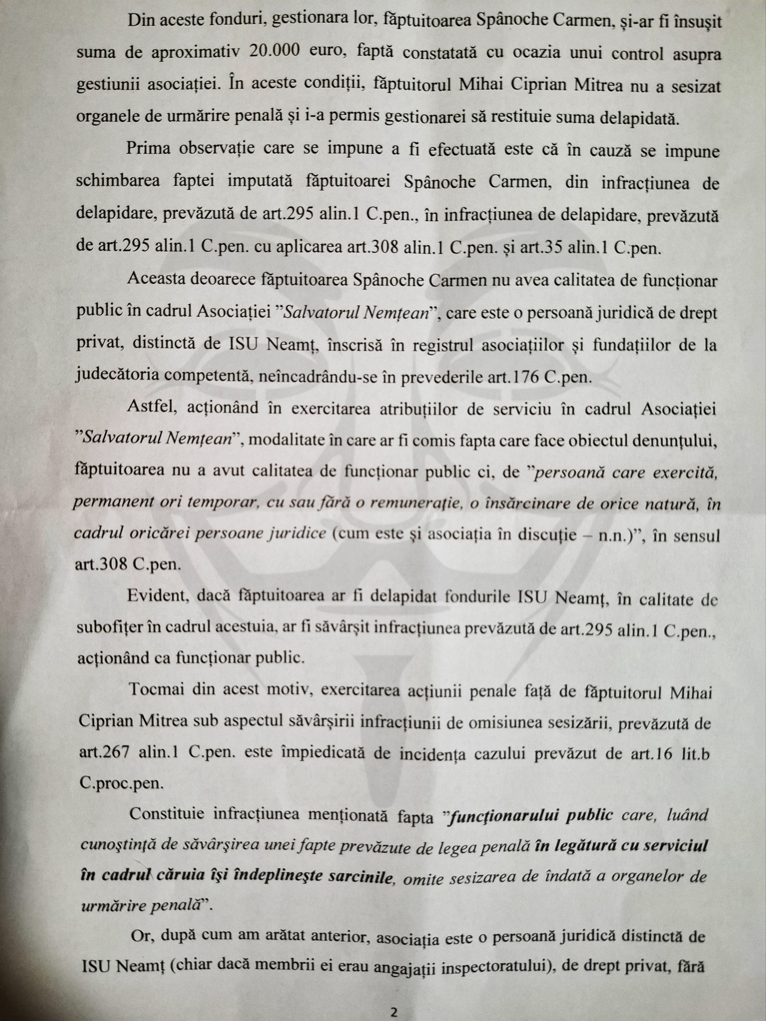 general mitrea isu neamt ancheta penala dosar 2 anonymous piatra neamt